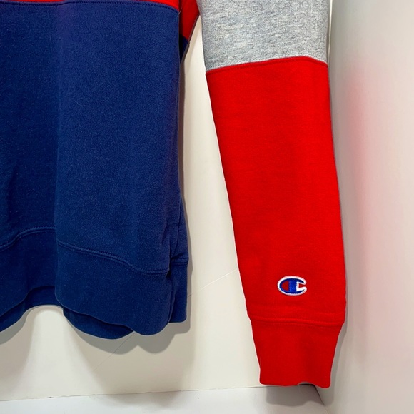 Champion Red Gray and Blue Champion Logo Womens Sweatshirt! - Picture 4 of 7
